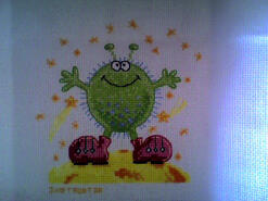 Cross stitch square for Harrison V's quilt