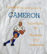 Cross stitch square for Cameron W's quilt