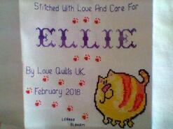 Cross stitch square for Ellie P's quilt