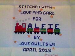 Cross stitch square for Alfie J's quilt