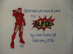 Cross stitch square for Alfie B's quilt