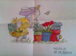 Cross stitch square for Grace-Ellie J's quilt