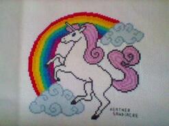 Cross stitch square for Grace-Ellie J's quilt