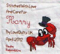 Cross stitch square for Harry L's quilt