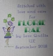 Cross stitch square for Florie-Rae's quilt