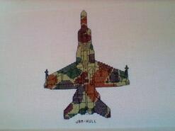 Cross stitch square for Liam O's quilt
