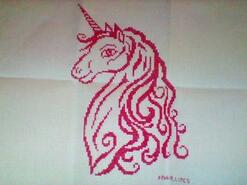 Cross stitch square for Bella-Rose P's quilt