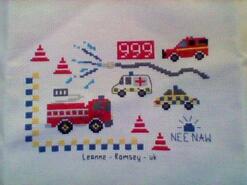 Cross stitch square for Alfie P's quilt