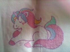 Cross stitch square for Libby T's quilt