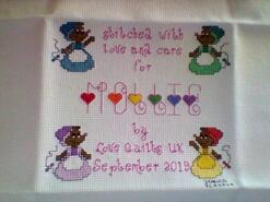 Cross stitch square for Mollie H's quilt