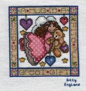 Cross stitch square for Ellie B's quilt
