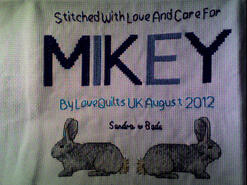 Cross stitch square for Mikey H's quilt