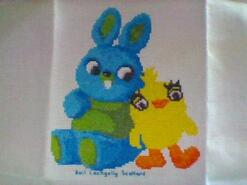Cross stitch square for Betsie E's quilt
