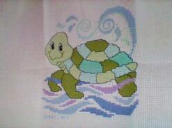 Cross stitch square for G's quilt