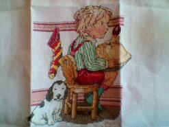 Cross stitch square for Jacob A's quilt