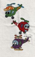 Cross stitch square for Owain's quilt