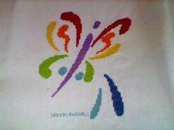 Cross stitch square for Annie B's quilt