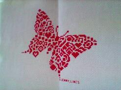 Cross stitch square for Annie B's quilt