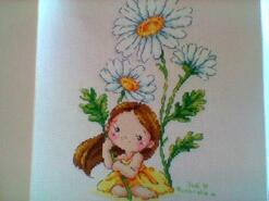 Cross stitch square for Daisybella's quilt