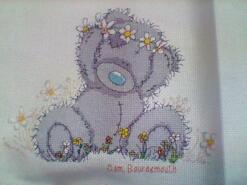 Cross stitch square for Daisybella's quilt