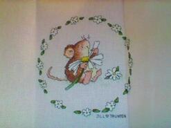 Cross stitch square for Daisybella's quilt