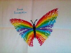 Cross stitch square for Cherry's quilt