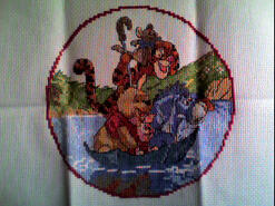 Cross stitch square for Tyler Lee's quilt