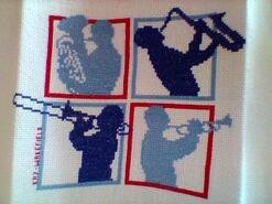 Cross stitch square for Nathan P's quilt