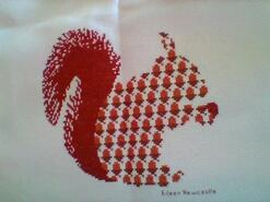 Cross stitch square for Miley D's quilt