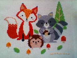 Cross stitch square for Miley D's quilt