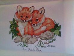 Cross stitch square for Miley D's quilt