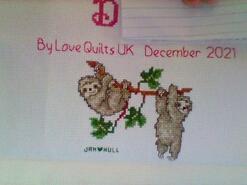 Cross stitch square for D's quilt