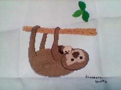 Cross stitch square for D's quilt