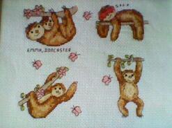 Cross stitch square for D's quilt