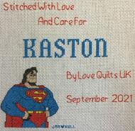 Cross stitch square for Kaston C's quilt