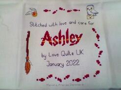 Cross stitch square for Ashley W's quilt