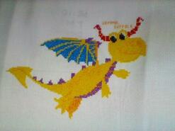 Cross stitch square for Phoenix's quilt