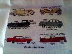 Cross stitch square for Milo R's quilt