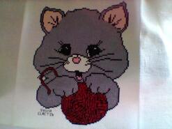 Cross stitch square for Scarlett L's quilt
