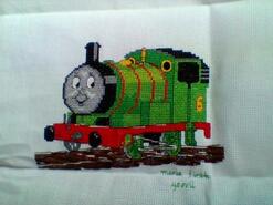 Cross stitch square for Harry S's quilt