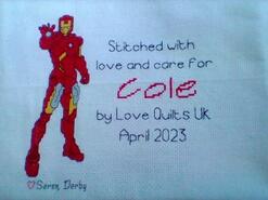 Cross stitch square for Cole S's quilt