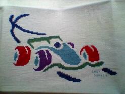 Cross stitch square for Cole S's quilt