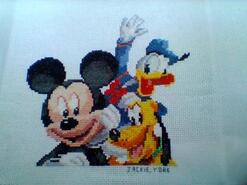 Cross stitch square for Oliver J's quilt