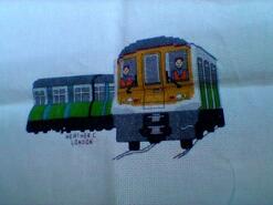 Cross stitch square for Oliver J's quilt