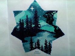Cross stitch square for Edward T's quilt