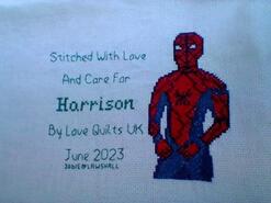 Cross stitch square for Harrison S's quilt