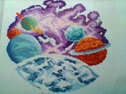 Cross stitch square for Logan's quilt