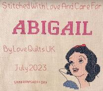 Cross stitch square for Abigail N's quilt