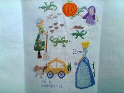 Cross stitch square for Abigail N's quilt