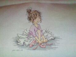 Cross stitch square for Isla A's quilt